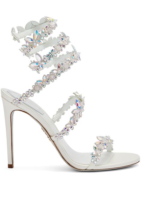 White 105mm Cleo sandals Rene caovilla - women RENE CAOVILLA | C12120105R001Y307